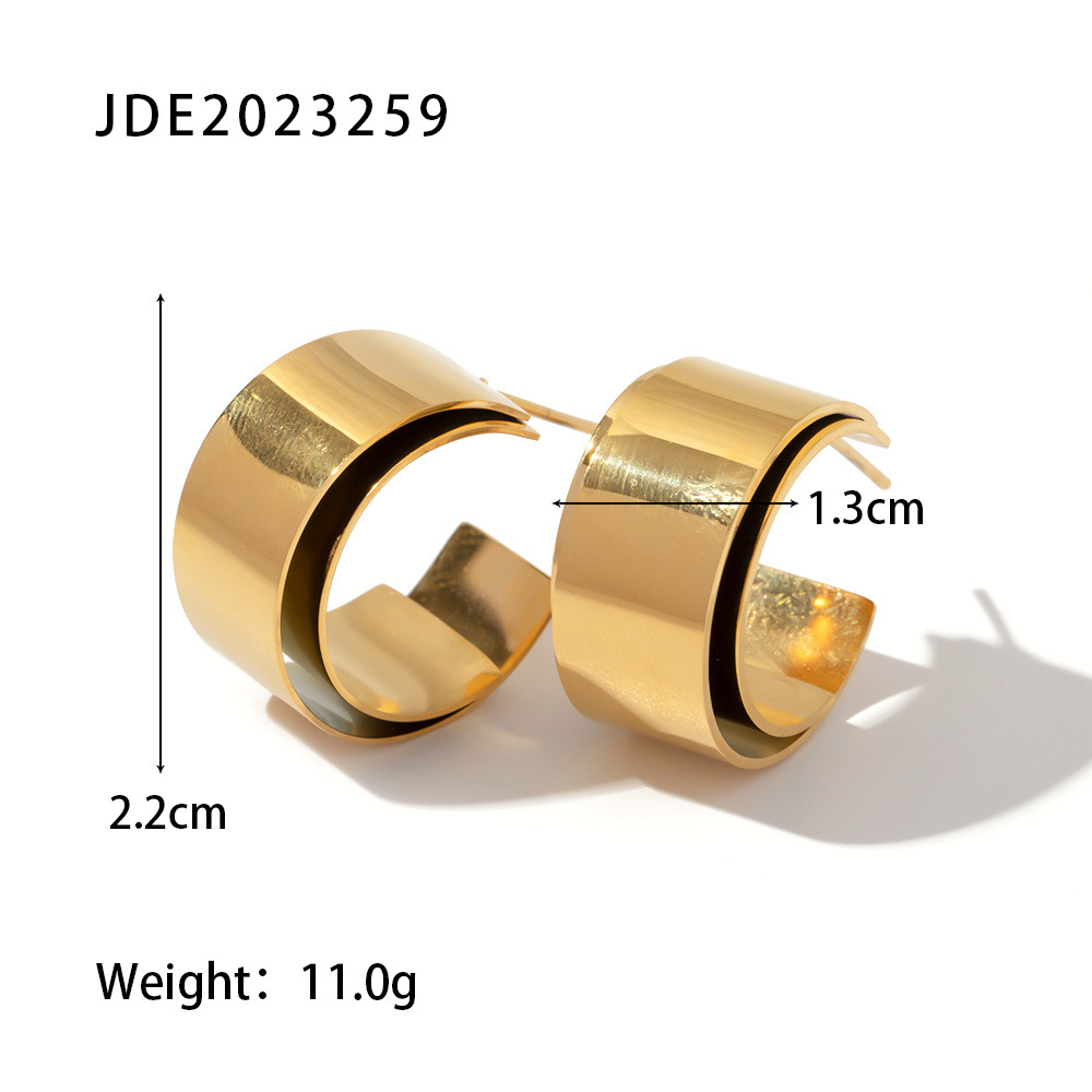 Fashion Geometric Stainless Steel Plating Ear Studs 1 Pair