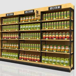 超市饮料货架批发单双面便利店小卖部陈列商品展示架商超双面货架