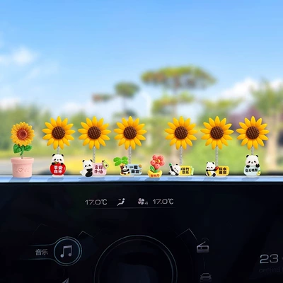 Car interior film sunflower car ornaments, perfect for