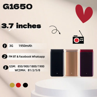 Cross-Border Foreign Trade Sm-G1650 Smartphone with Loud Sound and Large Characters Flip Button Elderly Phone Android Foreign Trade Phone