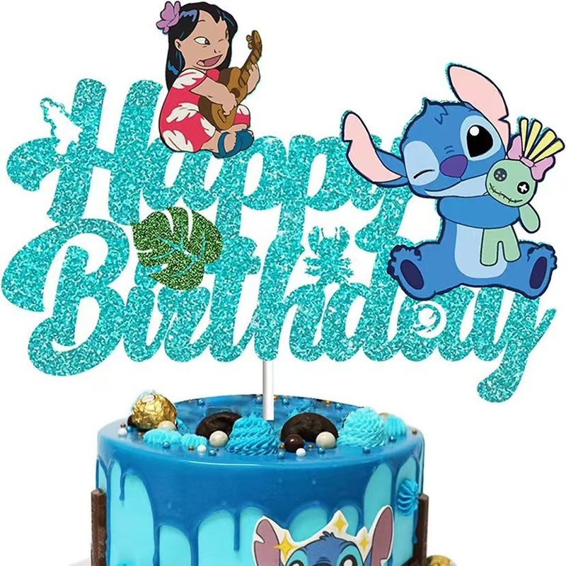 ステッチボーイ ブルーケーキインサート ステッチカード HAPPY BIRTHDAY ハッピーバースデーインサートフラグ|undefined