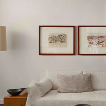 法式中古风抽象风景客厅沙发背景墙壁装饰画小众艺术卧室床头挂画