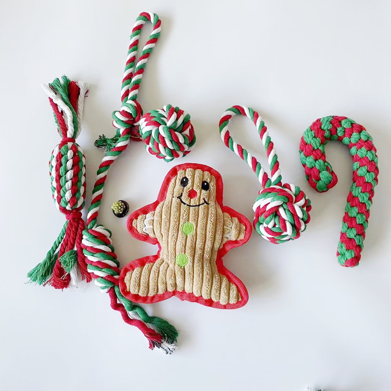 Amazon mascota juguete Navidad mascota nuevo regalo traje personalizado perro molar algodón cuerda perro juguete fabricante