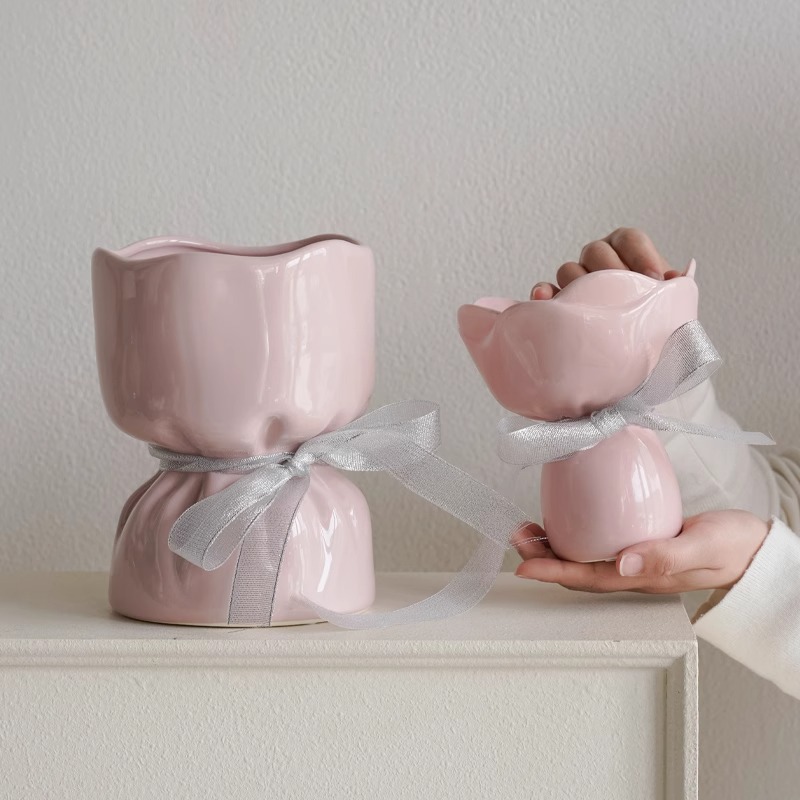 情緒安定花瓶陶磁器花瓶客間に花の生け花を飾る贅沢な高級感のある新しい家のレトロな装飾品