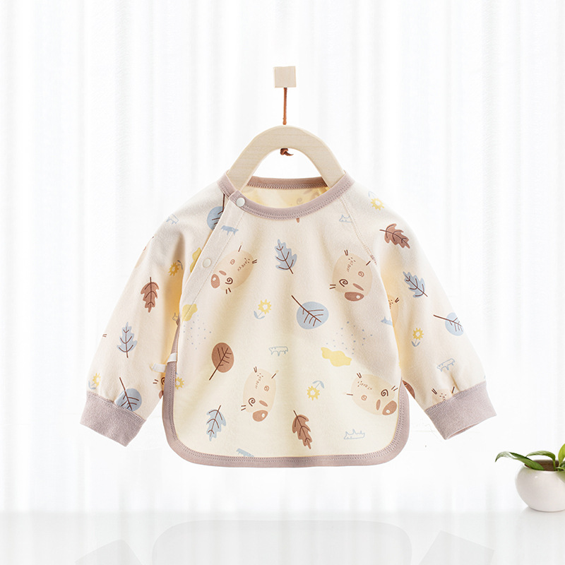 新生婴儿衣服春秋半背衣纯棉0一6个月女宝宝上衣和尚服春秋打底衫|ms