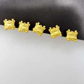 DIY手工饰品沙金配件 十二生肖龙合金大孔串珠手环吊坠国潮本命年