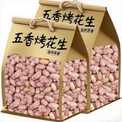 新五香花生米山东特产烤熟蒜香奶香原味铁观音休闲零食代发批发