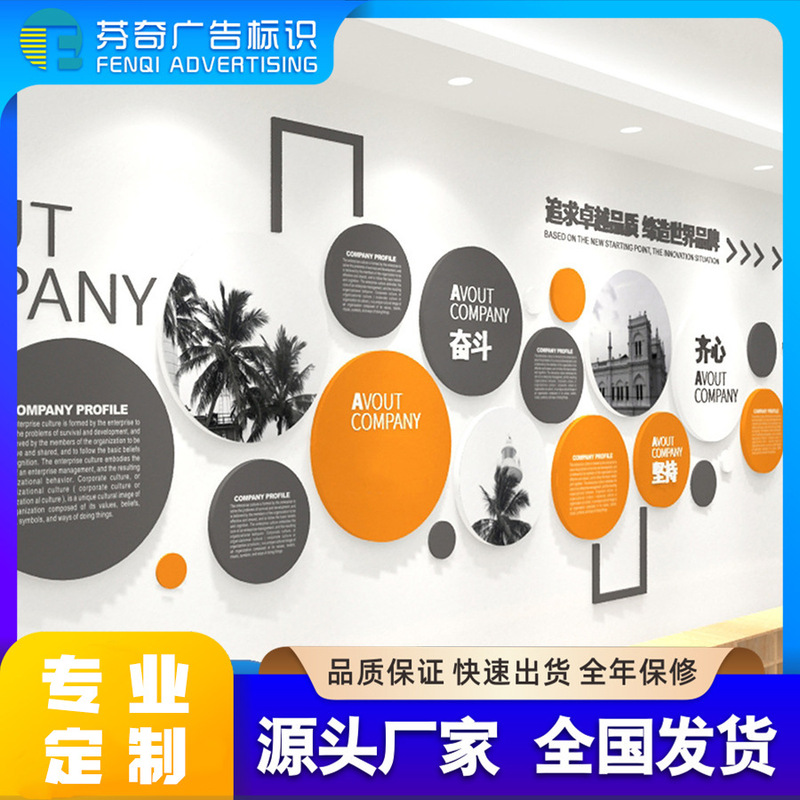 [Factory Direct] corporate culture wall exhibition hall Image wall background wall honor wall photo wall acrylic PVC