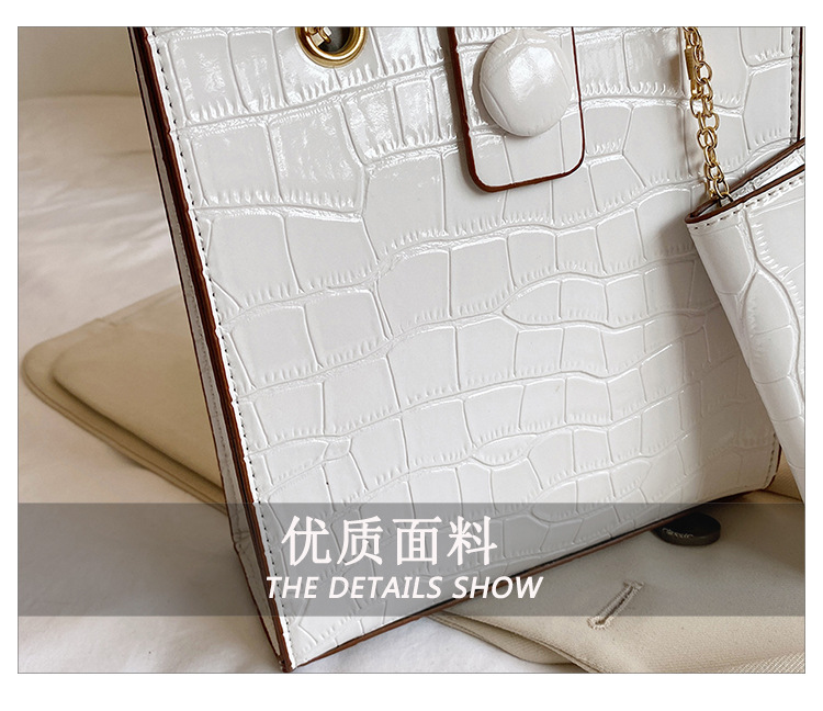 Fashion Stone Pattern Buckle One-shoulder Messenger Chain Tote Bag display picture 18