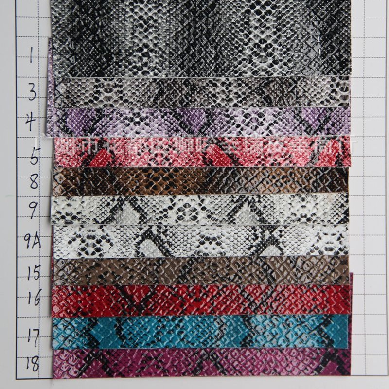 厂家直销批发小蛇皮纹人造革 PVC小蛇纹箱包手袋皮革 SR-1161