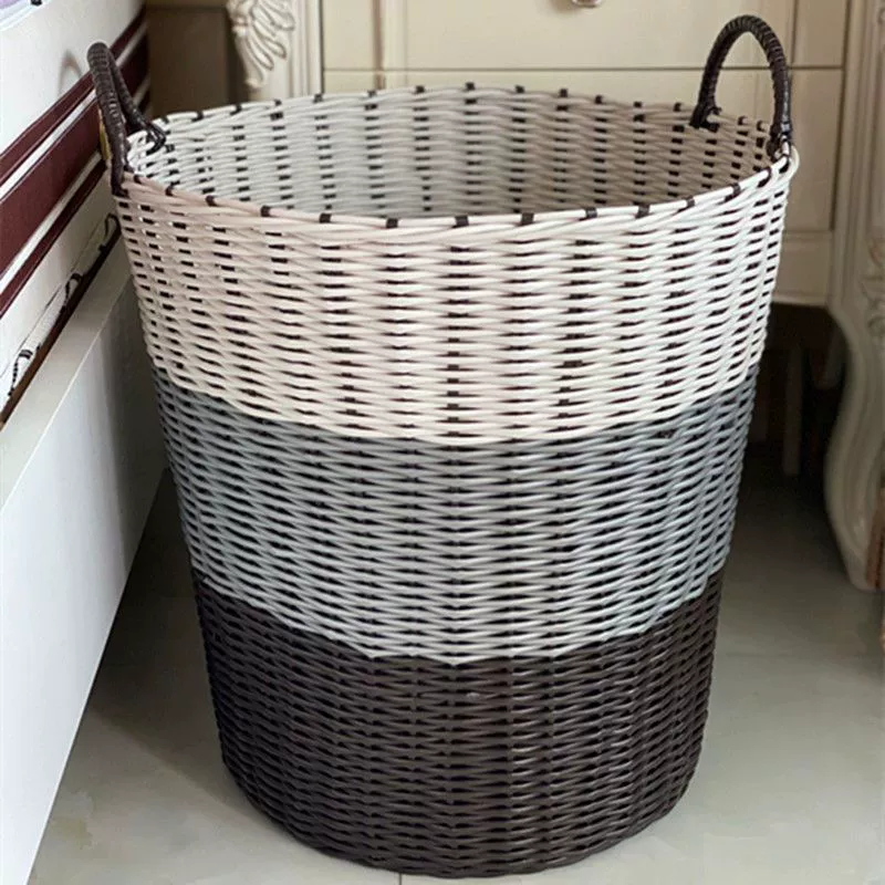 Plastic woven laundry basket, storage basket, toy, handheld storage system