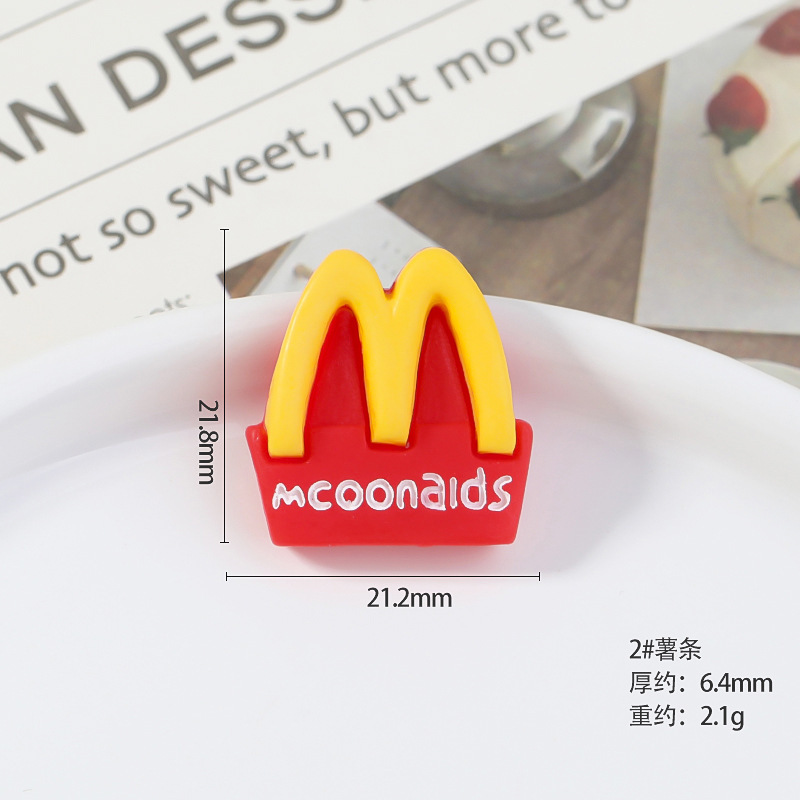模擬食品おもちゃフライドポテト樹脂アクセサリー M 字型 DIY クリーム接着剤携帯電話ケース頭飾りヘアピン水カップステッカー冷蔵庫マグネット|undefined
