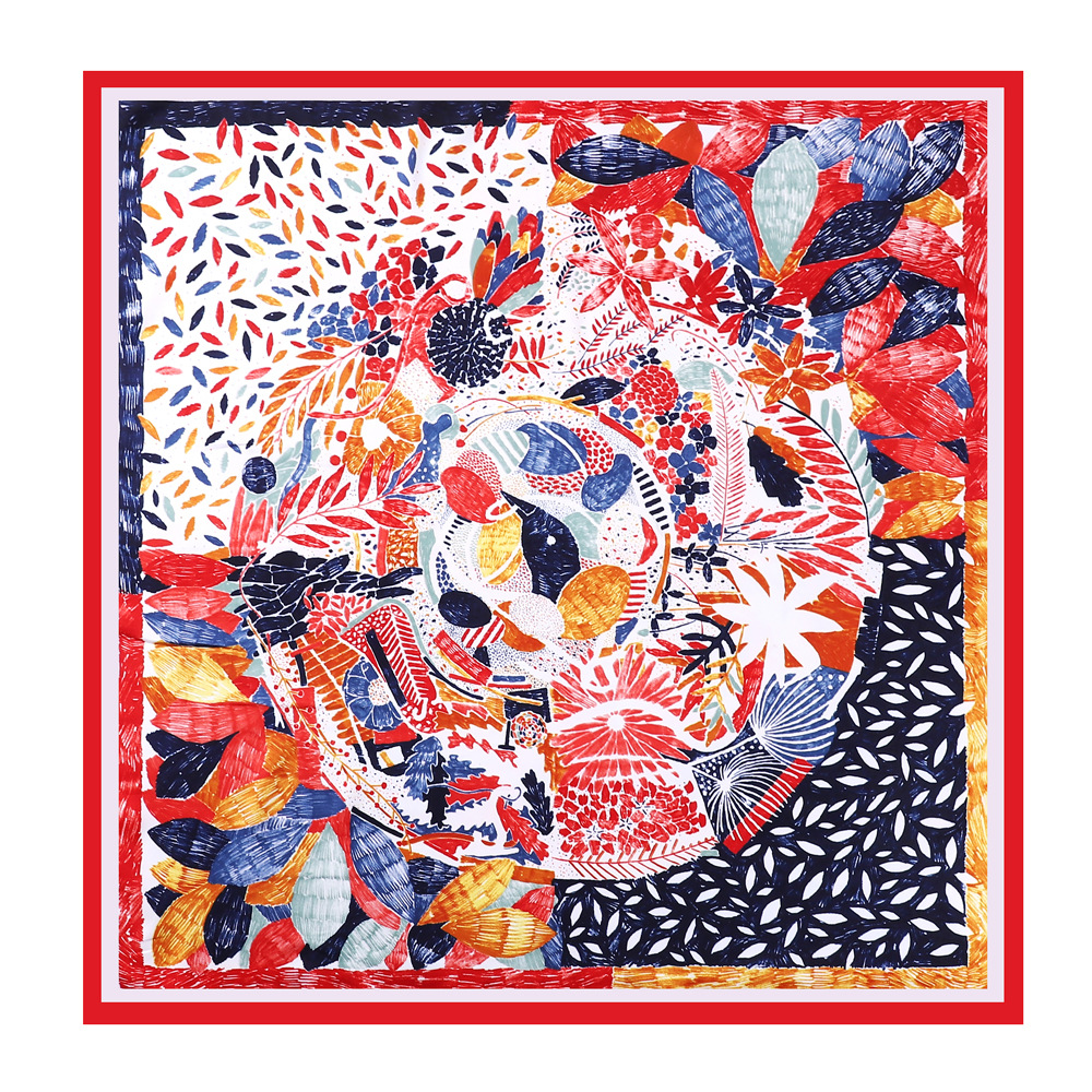 83g Weight Silk Scarf Classification Holiday, Street Occasion Twill Material Color Block Pattern Spring&Summer Season Women's Gender Elegant, Basic, Simple Style Style Women's Elegant Basic Simple Style Color Block Twill Silk Scarf 7