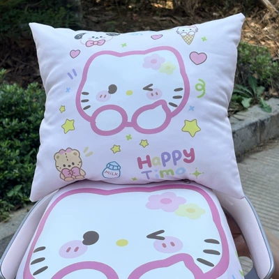Trunk Cushion, Double-Hanging Electric: Electric car rear backrest - universal-backrest-pillow-cartoon-cat-345cm29cm-as-shown-in-the-picture