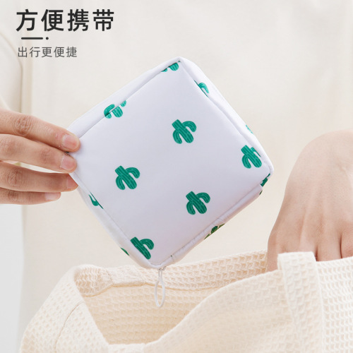 New cartoon cute sanitary napkin storage bag travel portable coin bag student portable napkin storage bag