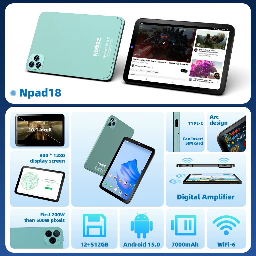 Планшет Npad18 для взрослых 10,1", специальная версия, InCell интегрированный HD-экран, комплект с клавиатурой и мышью