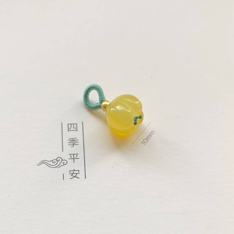 天然南紅蓮蓬ペンダントと田玉小提溜拉環diy部品禅意ブレスレットカボチャ紅縄編み|undefined
