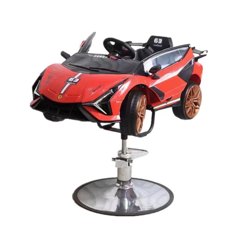 Silla de peluquero para niños peluquería especial asiento de coche de dibujos animados ajustable MP3 música Silla de peluquería juguete de dibujos animados