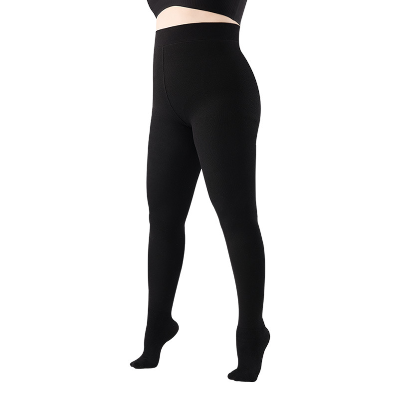 Medias de tamaño grande para mujeres otoño y invierno, calcetines calientes y delgadas, calcetines negras de 200 kg.