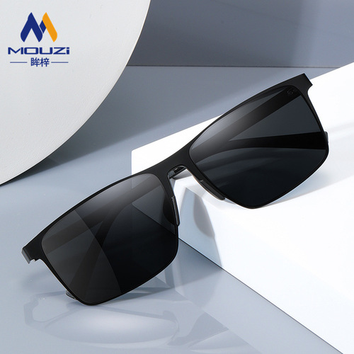 Live broadcast hot selling nylon polarized sunglasses for men driving driver driving sunglasses fashionable square sunglasses