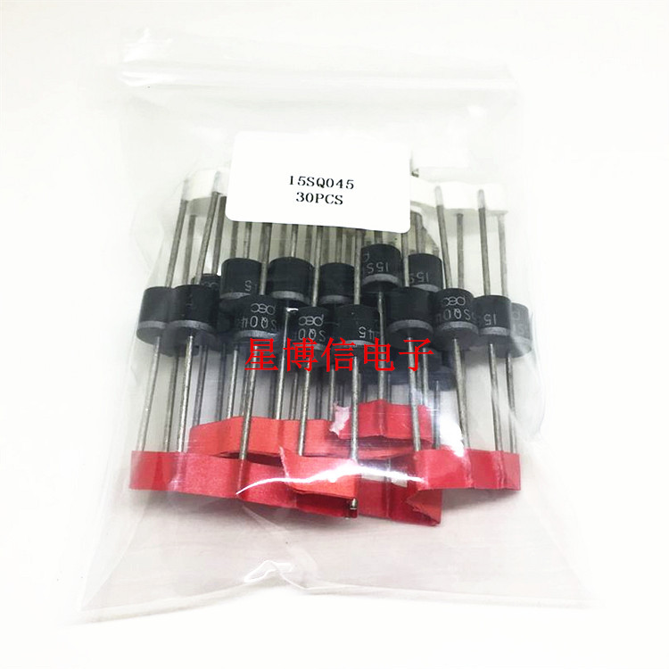 30PCS 一包 15SQ045 太阳能肖特基二极管 15A 45V 大功率 R-6