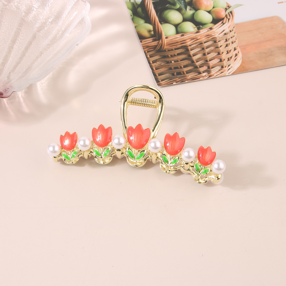 Flower Pattern Women'S Gender Pastoral Flower Alloy Plating Hair Claws