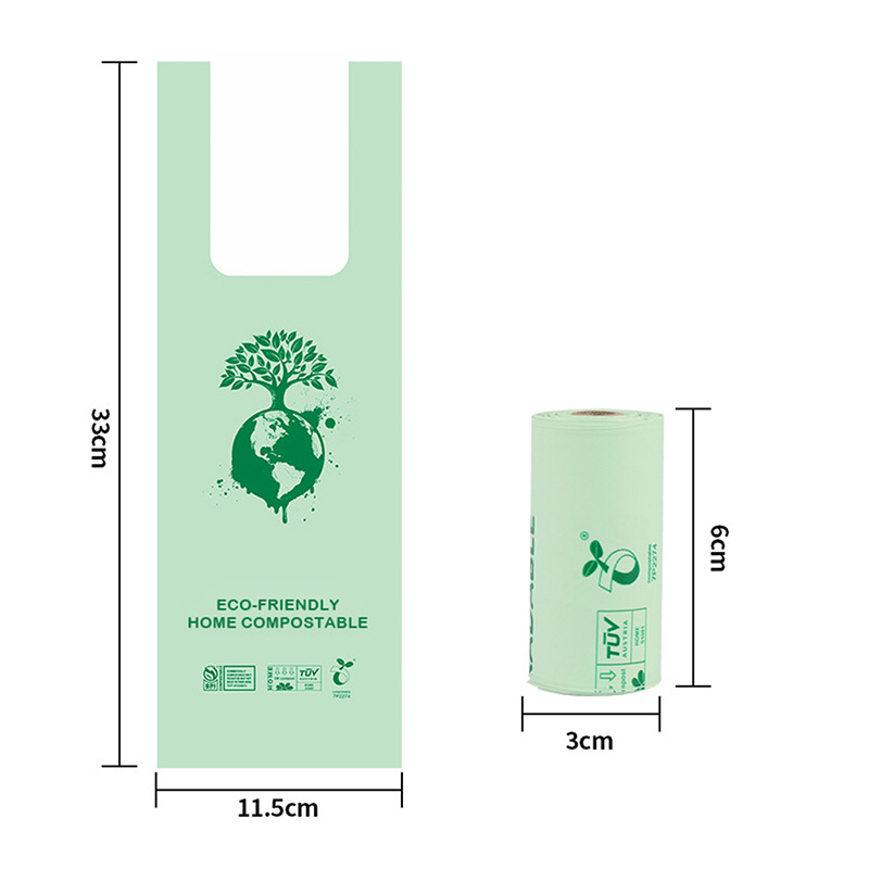 Bolsa de basura para mascotas de comercio exterior degradable solo rollo de heces bolsa de mierda bolsa de Amazon perro taburete bolsa de aseo para mascotas