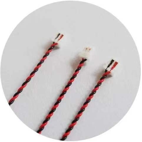 UL2468 26awg 0.6mm 0.8mm间距刺破式 加工双绞红黑并线绞线