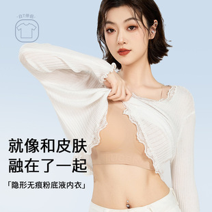 Liquid Foundation Invisible Seamless Bra for Women with Large Busts, Anti-Sagging Vest Style Without Underwire, Specially Designed Skin-Friendly Bra, Non-See-Through