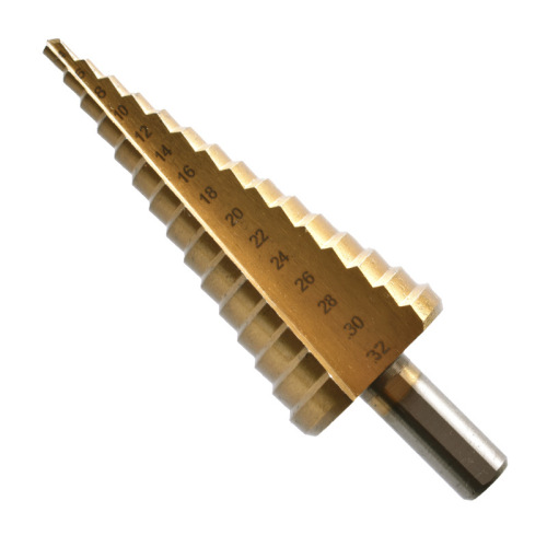 6pcs pagoda drill set hand electric drill drilling tool triangular handle step drill 3 woodworking serrated twist drill bits