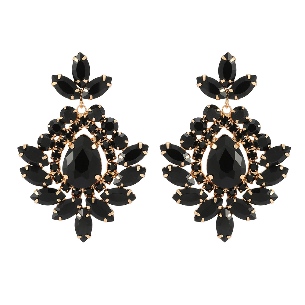 Alloy Ear Needle Material Golden Plated Plating Material 1 Pair Retro Geometric Glass Plating Women's Drop Earrings