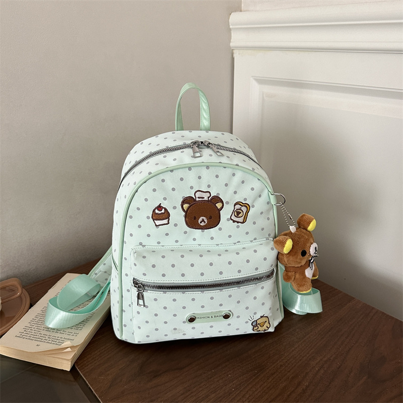 Mochila de la universidad de punto de tormenta para mujeres 2026 nueva moda mochila de dibujos animados de verano dulce chica mochila pequeña