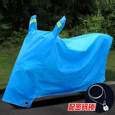 Car clothing: and rain protection cover, raincoat - 5xl-s-blue-double-ear-16m-combination-lock-steel-wire-rope