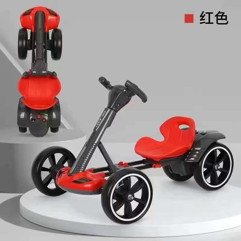 Foldable Electric Kids Kart, 4-Wheel Ride-On, Foldable Seat, Single or Dual Battery & Remote Options