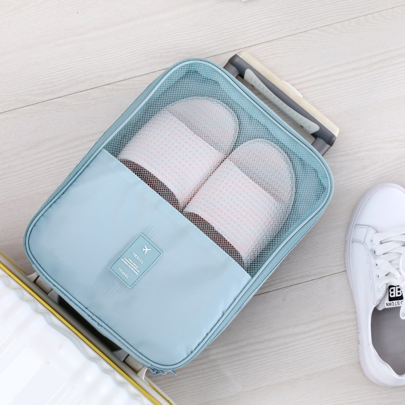 Korean Version Travel Waterproof Shoe Bag, Shoe Box Anti-Dust Portable Shoe and Sock Divided Storage Bag Organizing Bag, Dry and Wet Separation
