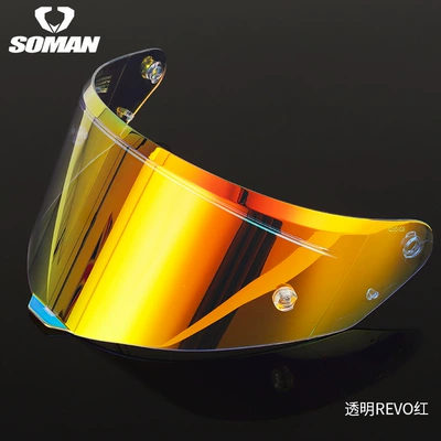 Dəbilqə (Kaska) aksesuarları – Soamn Motorcycle Helmet Lens - transparent-revo-red-common-day-and-night