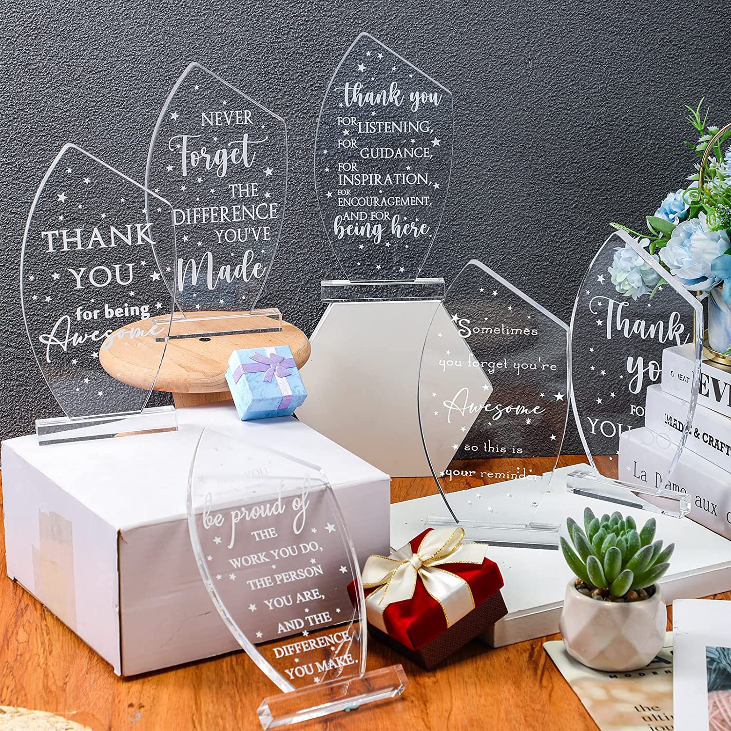 Acrílico amor adornos Amazon aniversario regalo para amigos y familiares Día de San Valentín confesión regalo cristal joyería