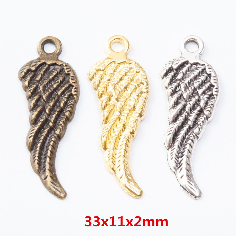 厂家直销 DIY复古合金饰品配件  翅膀 项链手链吊坠挂件 2840