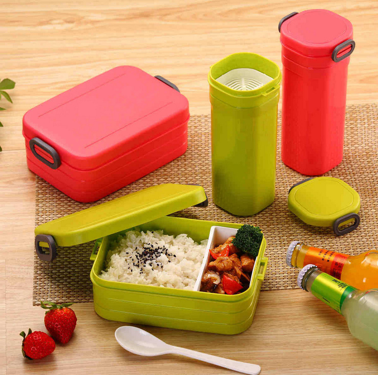 Huamei Plastic Lunch Box Water Cup Set L...