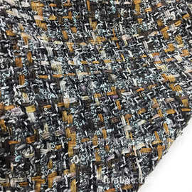 现货| 新款咖色粗花呢小香风服装外套鞋帽箱包裤裙面料
