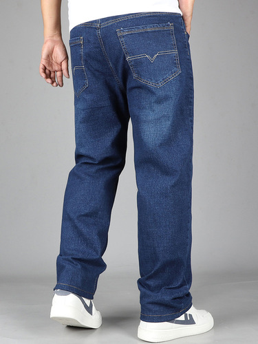 Summer and Autumn Thin Elastic Loose Straight Leg Men's Mid-Age Business Casual Men's Pants Long Pants