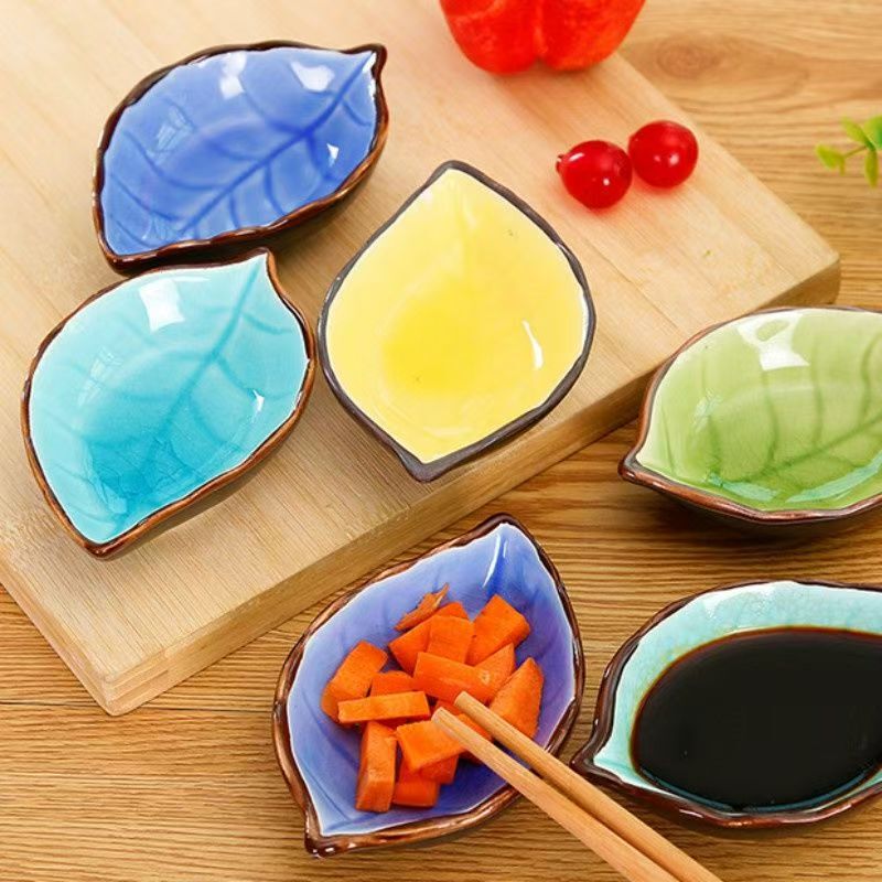 小皿新木の葉陶磁器和風味皿厨房酢ソース皿調味皿精致軽食皿醤油皿|undefined