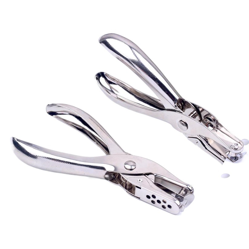 Manual Metal Single-Hole Puncher, Hole Diameter 6mm, Boxed Punch Pliers, Punch Thickness 8 Sheets of A4 Paper, Bead Puncher