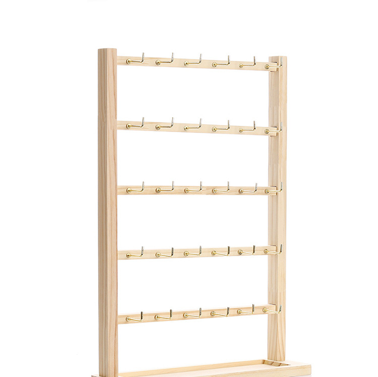 266g Weight Jewelry Rack Classification 1 Piece Quantity solid wood Material Solid Color Pattern All Seasons Season Simple Style Style 1 Piece Solid Wood Simple Style Solid Color Jewelry Rack 4