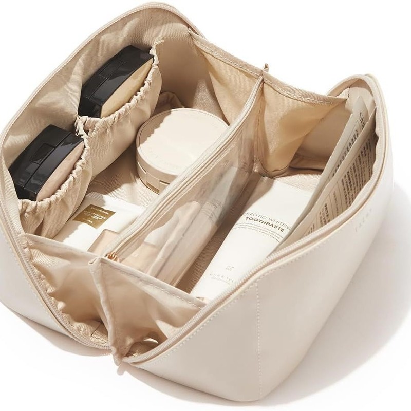PU ファッショナブルで便利な化粧品バッグ旅行用収納袋手作りの見栄えの良い枕化粧品バッグ大容量のトイレタリーバッグ|undefined