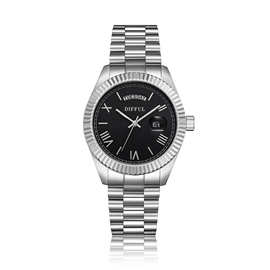 东莞工厂新款批发跨境热销男士手表日历不锈钢防水商务直播石英表