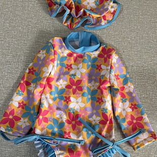 0-3m 3-6m 6-12m 12-18m 18-24m Children's Swimsuit with Hat