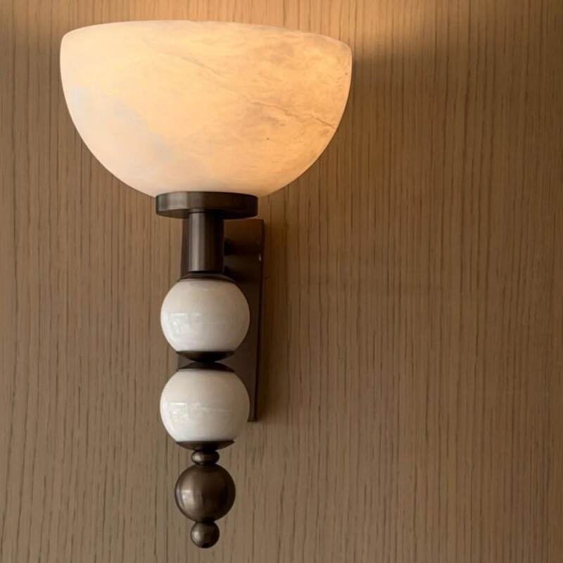 Designer Model Home Sales Office Marble Wall Lamp Bedroom Living Room Corridor Hotel Luxurious Background Balcony