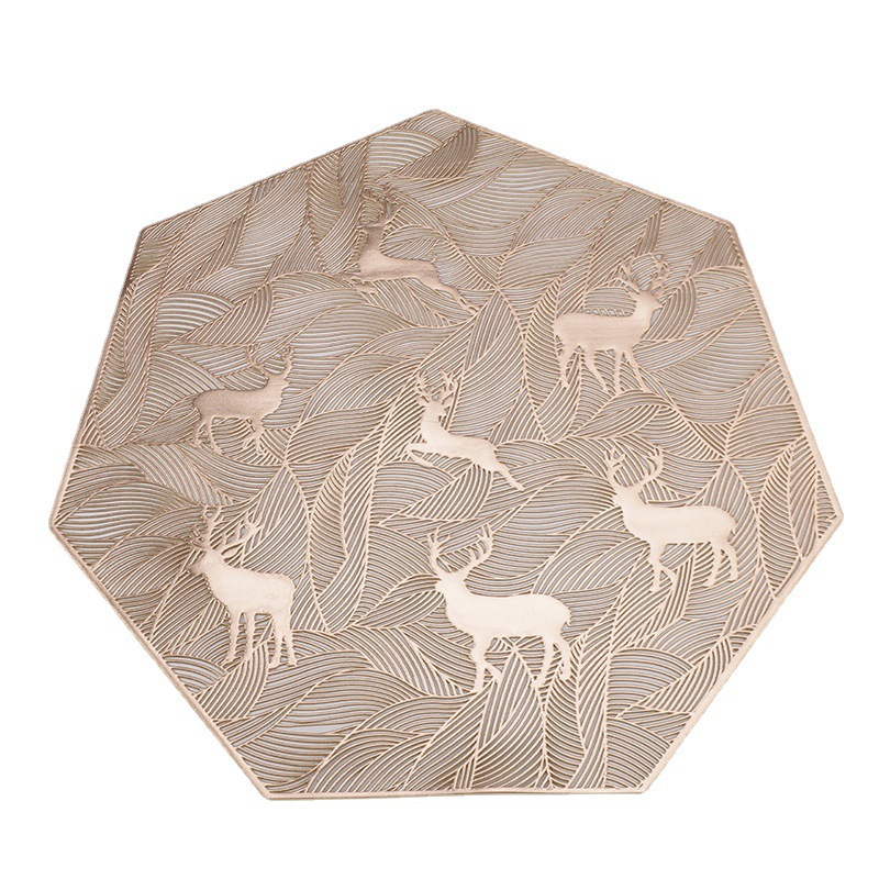 Ciervos Hollow-out placemat Western placemat transfronterizo estera de la tabla restaurante del hotel estera de aislamiento térmico giling Coaster decoración de aislamiento térmico