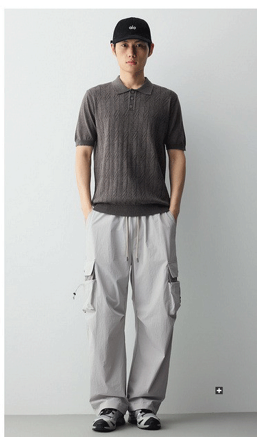 Áo polo nam tay ngắn cổ bẻ chất liệu pique thêu họa tiết nổi — Hoa Quân Lục chi tiết 13